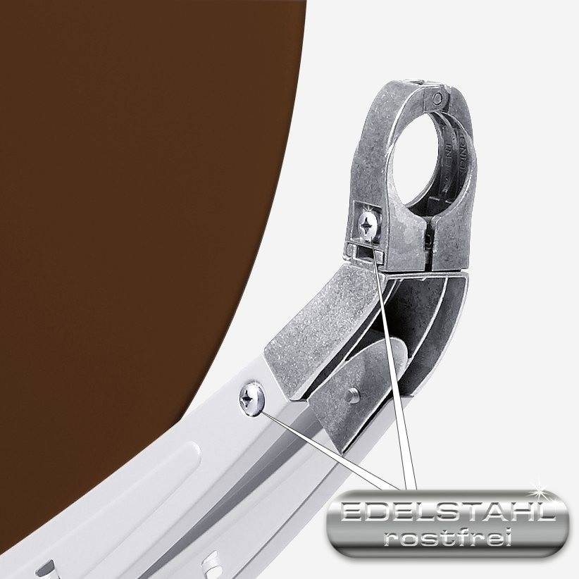 Fuba Sat Anlage 16 Teilnehmer | Satellitenschüssel Komplettset - DAA 850 B Alu Sat-Schüssel 85cm braun + Fuba Quattro LNB + Fuba FMT516 Sat Multisch