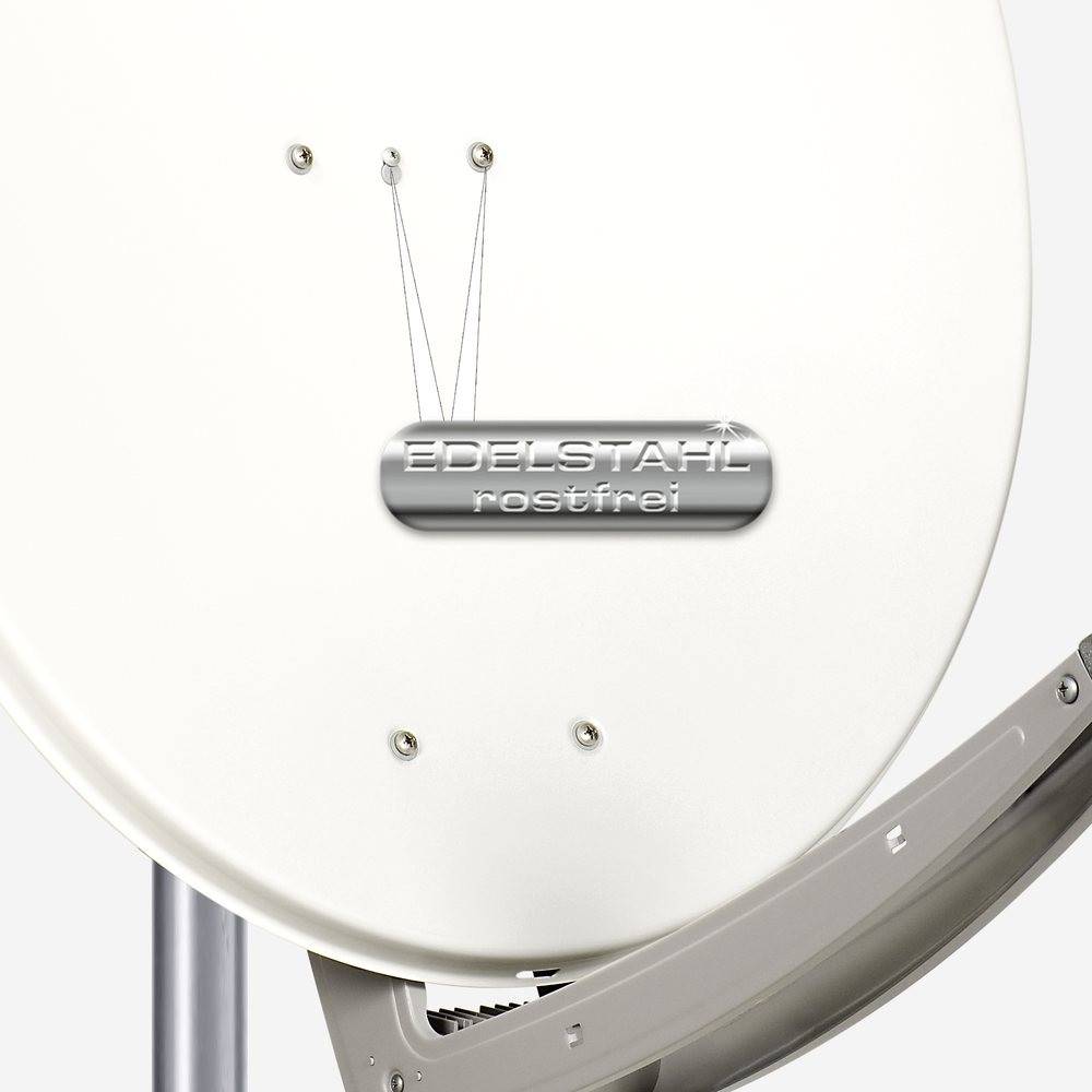 Fuba Sat Anlage 16 Teilnehmer - 2 Satelliten (z.B. Astra/Hotbird) | DAA 780 W Satellitenschüssel 80cm Alu weiß (Testergebnis: ausgezeichnet)* + 2x