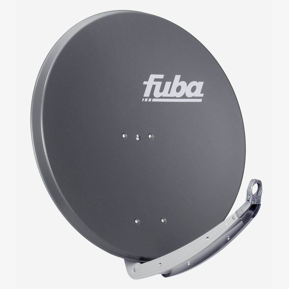 Fuba Sat Anlage 2 Teilnehmer | Satellitenschüssel Komplettset - DAA 850 A Sat-Schüssel 85cm Alu anthrazit + Fuba DEK 217 Twin LNB 2 Teilnehmer (DVB-