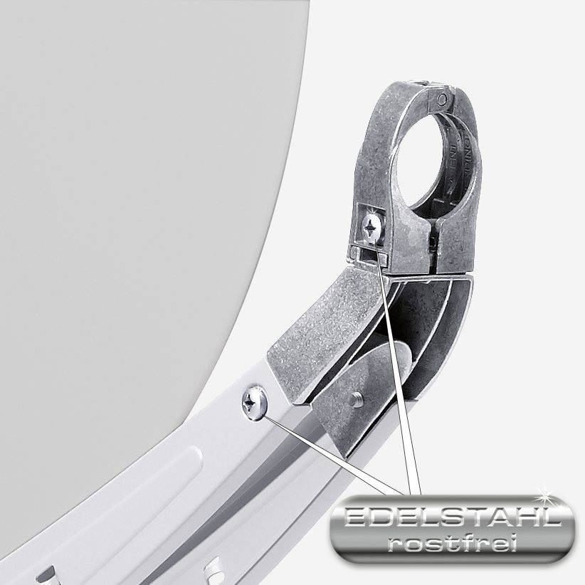 Fuba Sat Anlage 16 Teilnehmer | Satellitenschüssel Komplettset - DAA 850 G Alu Sat-Schüssel 85cm hellgrau + Fuba Quattro LNB + Fuba FMT516 Sat Multi