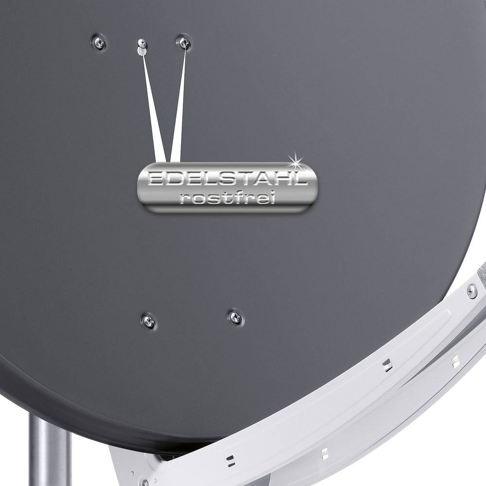 Fuba Sat Anlage 12 Teilnehmer | Satellitenschüssel Komplettset - DAA 850 A Alu Sat-Schüssel 85cm anthrazit + Fuba Quattro LNB + Fuba FMT512 Sat Mult