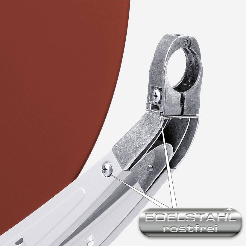 Fuba Sat Anlage 8 Teilnehmer | Satellitenschüssel Komplettset - DAA 850 R Sat-Schüssel 85cm Alu rot + Fuba DEK 817 Octo LNB 8 Teilnehmer (DVB-S2, HD