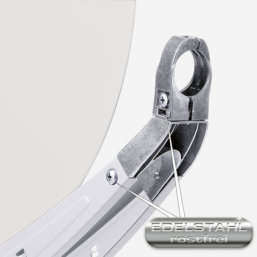 Fuba Sat Anlage 16 Teilnehmer | Satellitenschüssel Komplettset - DAA 850 W Alu Sat-Schüssel 85cm weiß + Fuba Quattro LNB + Fuba FMT516 Sat Multisch