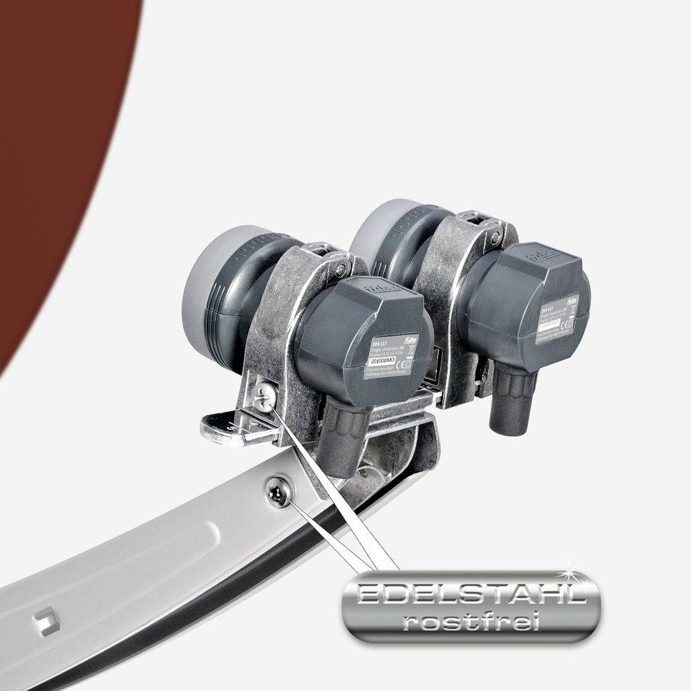 Fuba Sat Anlage 1 Teilnehmer - 2 Satelliten (z.B. Astra/Hotbird) | DAA 780 R Satellitenschüssel 80cm Alu rot (Testergebnis: ausgezeichnet)* + 2x