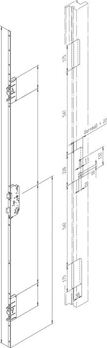 MFV Multisafe PZW 16/45/92/8mm F-St.silberf.2170mm Schwenkr.m.Duo-Bolzenr.FUHR