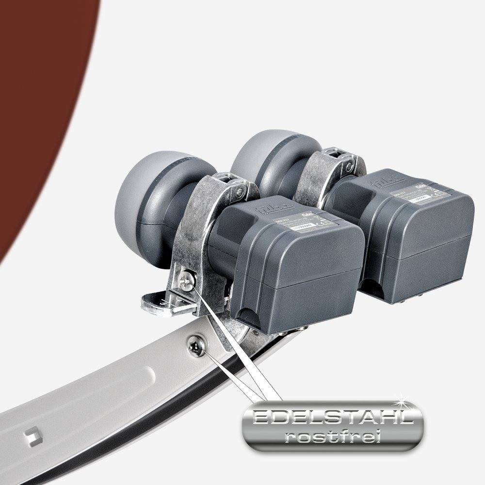 Fuba Sat Anlage 2 Teilnehmer - 2 Satelliten (z.B. Astra/Hotbird) | DAA 780 R Satellitenschüssel 80cm Alu rot (Testergebnis: ausgezeichnet)* + 2x