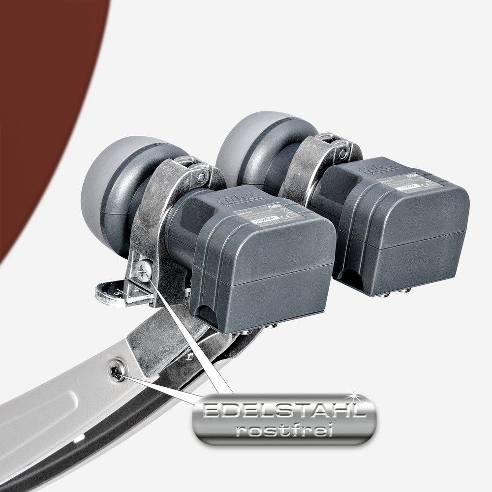 Fuba Sat Anlage 2 Teilnehmer - 2 Satelliten | Satellitenschüssel Komplettset - DAA 850 R Sat-Schüssel 85cm Alu rot + 2x Twin LNB 2 Teilnehmer + Mult