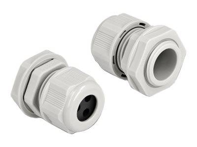 DeLOCK PG13.5 - Kabelverschraubung - Grau (Packung mit 2)