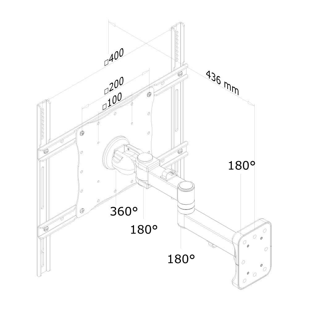 Neomounts by Newstar FPMA-W960 - Klammer - für LCD-Display (full-motion)