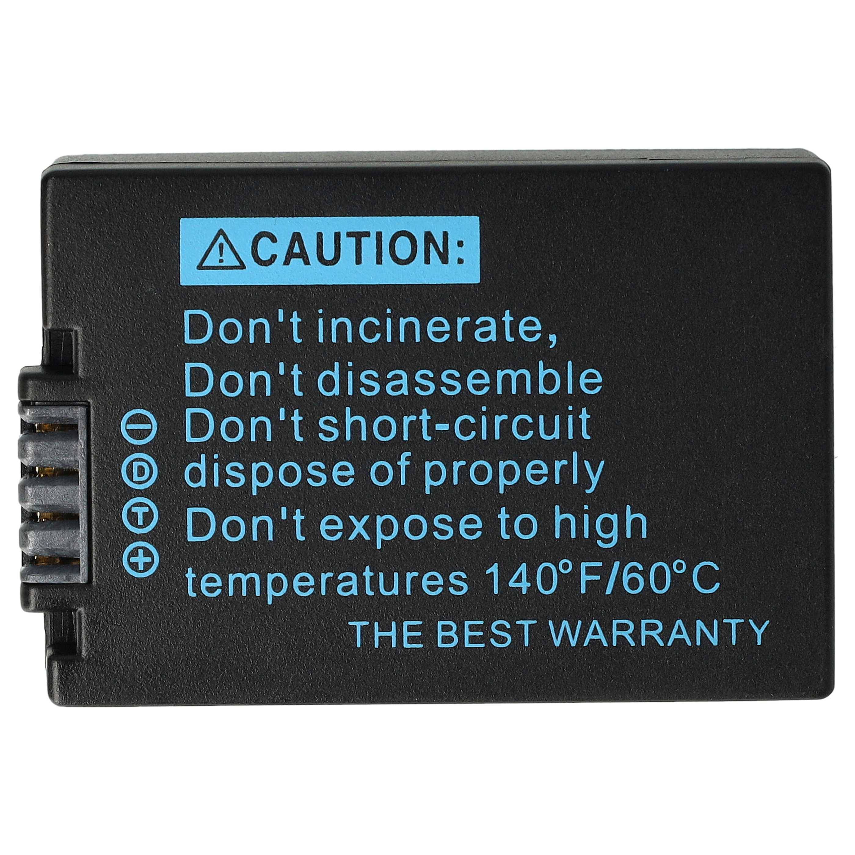 vhbw 1x Akku Ersatz für Panasonic DMC-BMB9, DMW-BMB9E für Kamera (800 mAh, 7,2 V, Li-Ion), Infochip