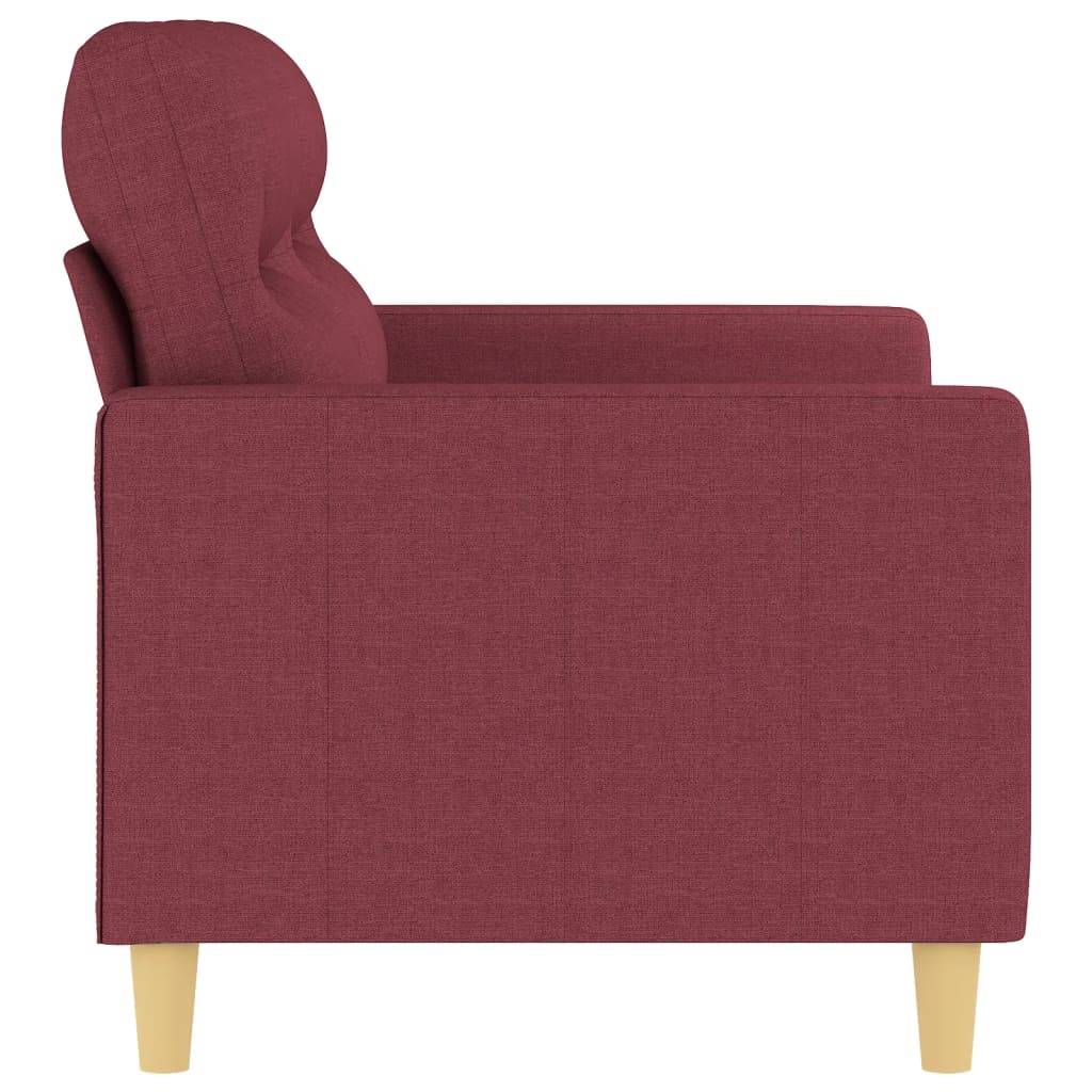 vidaXL 2-Sitzer-Sofa Weinrot 120 cm Stoff