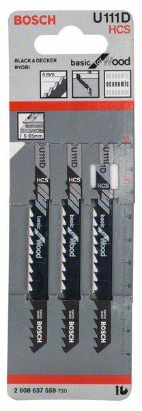 Bosch Power Tools Basic for Wood, 3er-Pack 2608637559