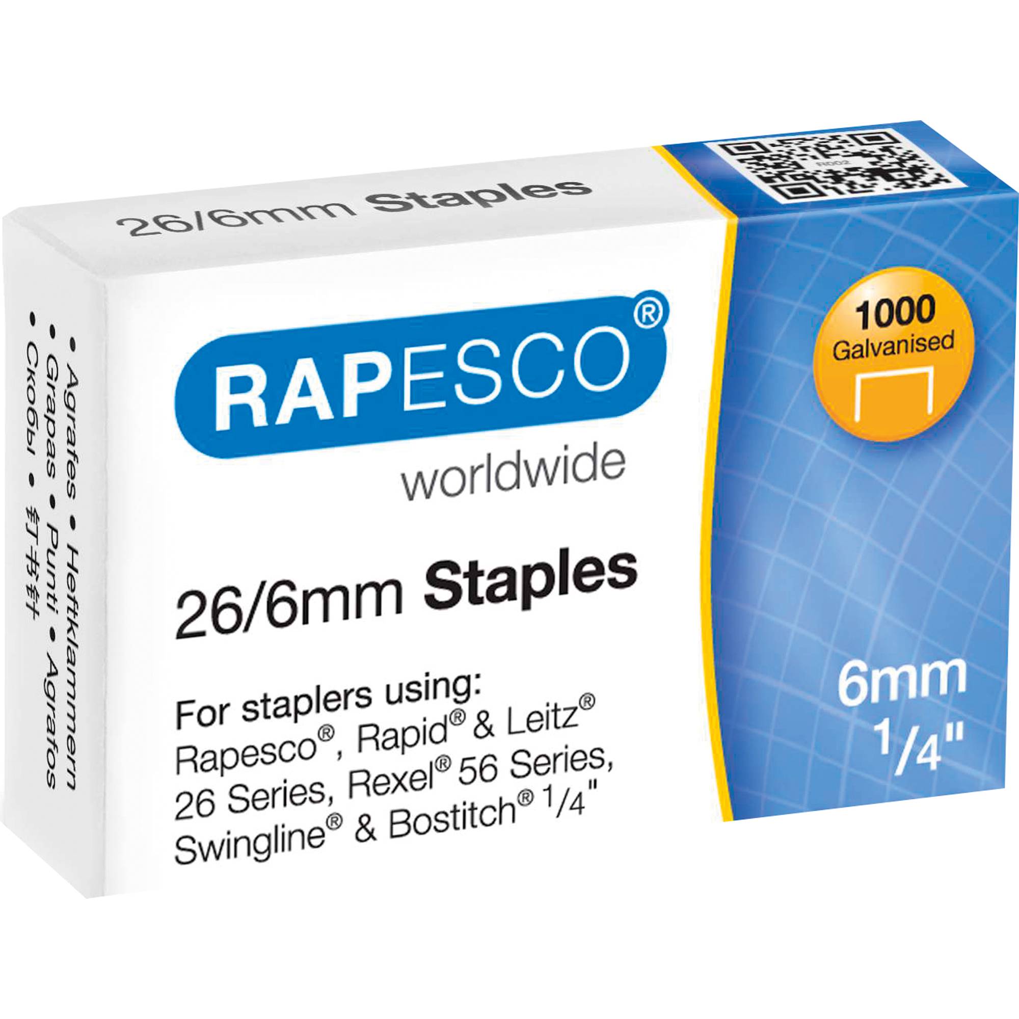 RAPESCO Heftklammer S11661Z3 26/6 verzinkt 1.000 St./Pack.