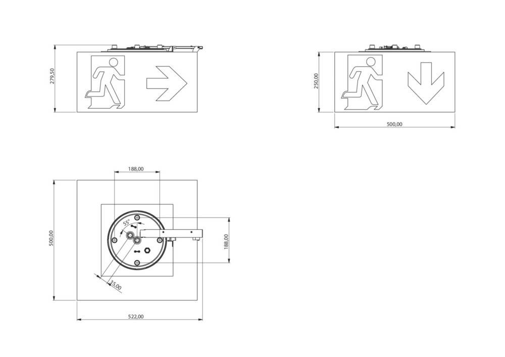 RP-Technik Rettungszeichenleuchte WHGD411WL