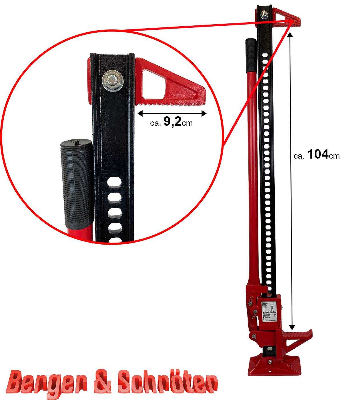 Berger & Schröter 50133 Farm Jack Wagenheber Offroad Traktorhochheber 3500kg Tragkraft