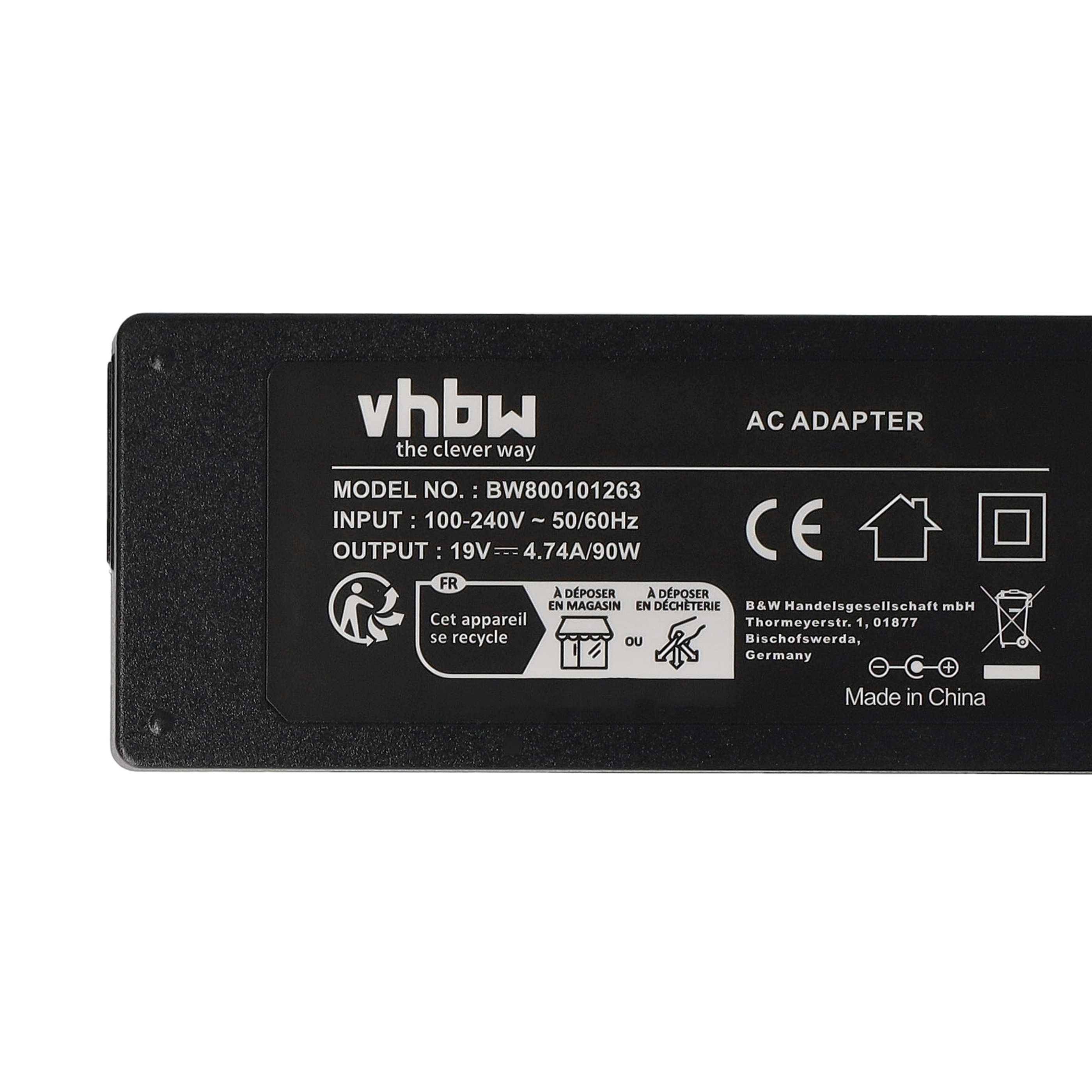vhbw Netzteil kompatibel mit Samsung RF710, RF711, RV510, RV511, RV515, RV515 S02, RV515 S03, RV515 S04 Notebook, 90 W