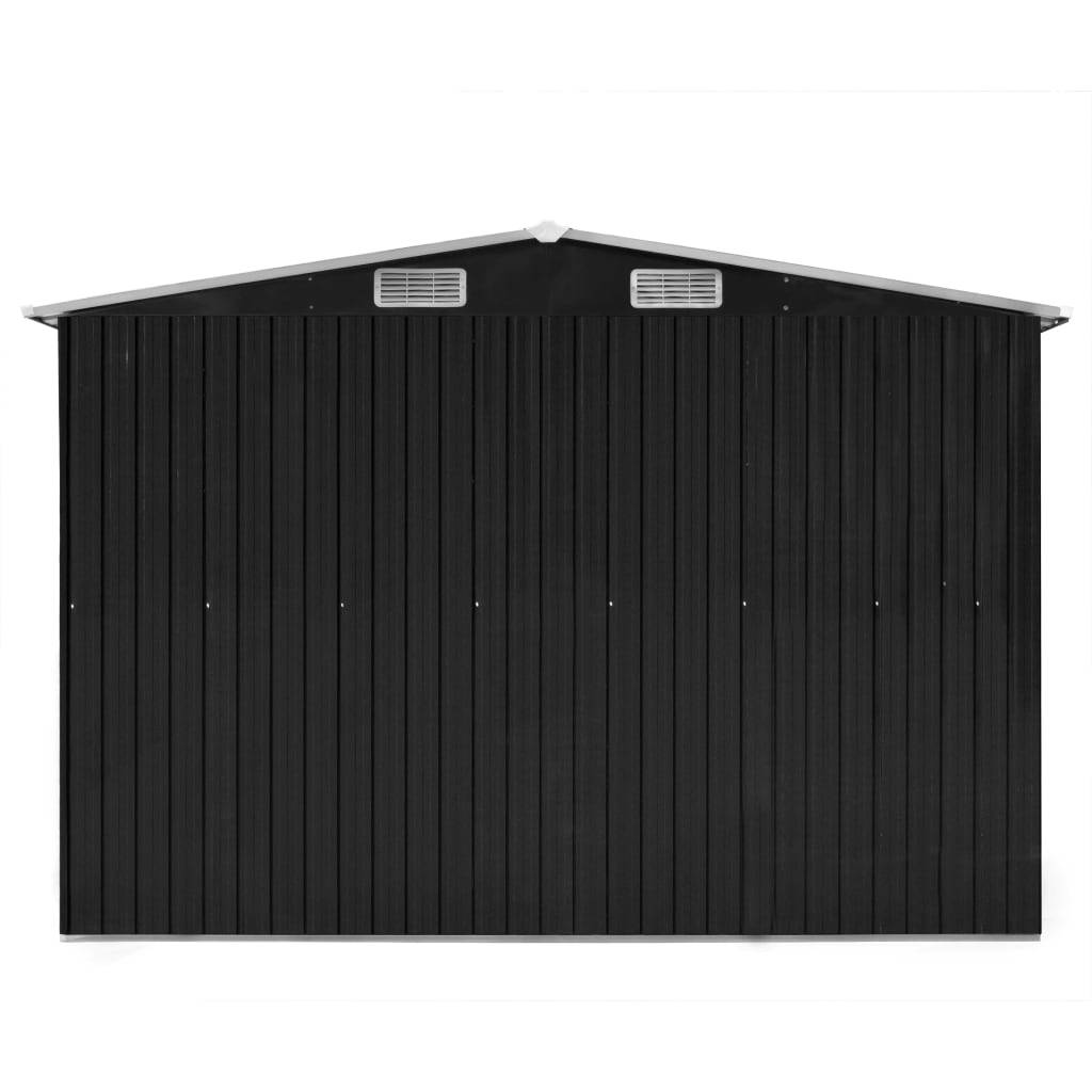 vidaXL Gerätehaus 257x489x181 cm Metall Anthrazit