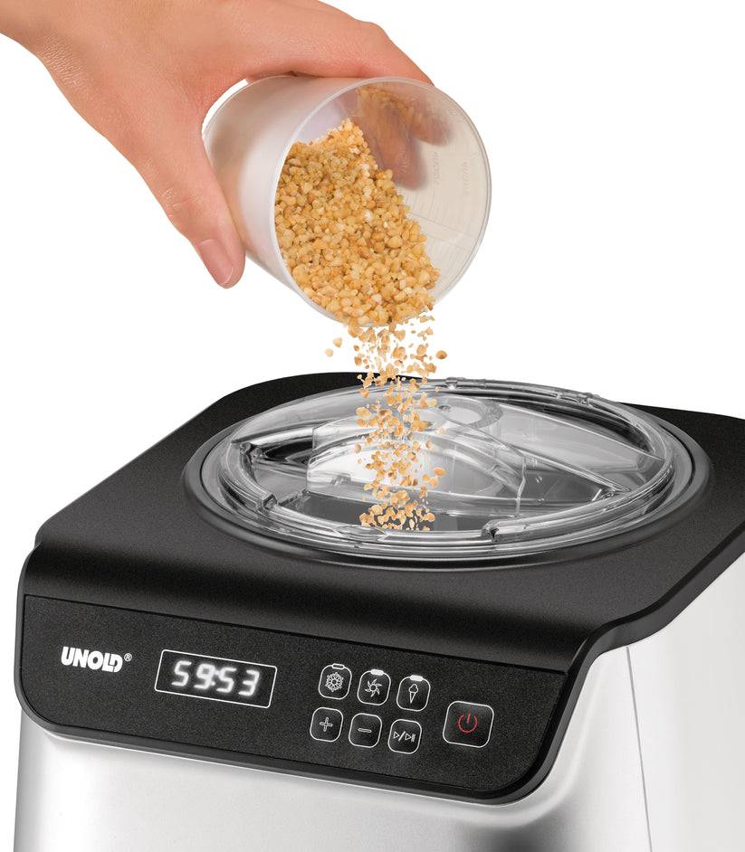 Unold Eismaschine Uno Inkl. Eisbuch mit Kompressor, Volumen für ca. 1,2 Liter Eiscreme