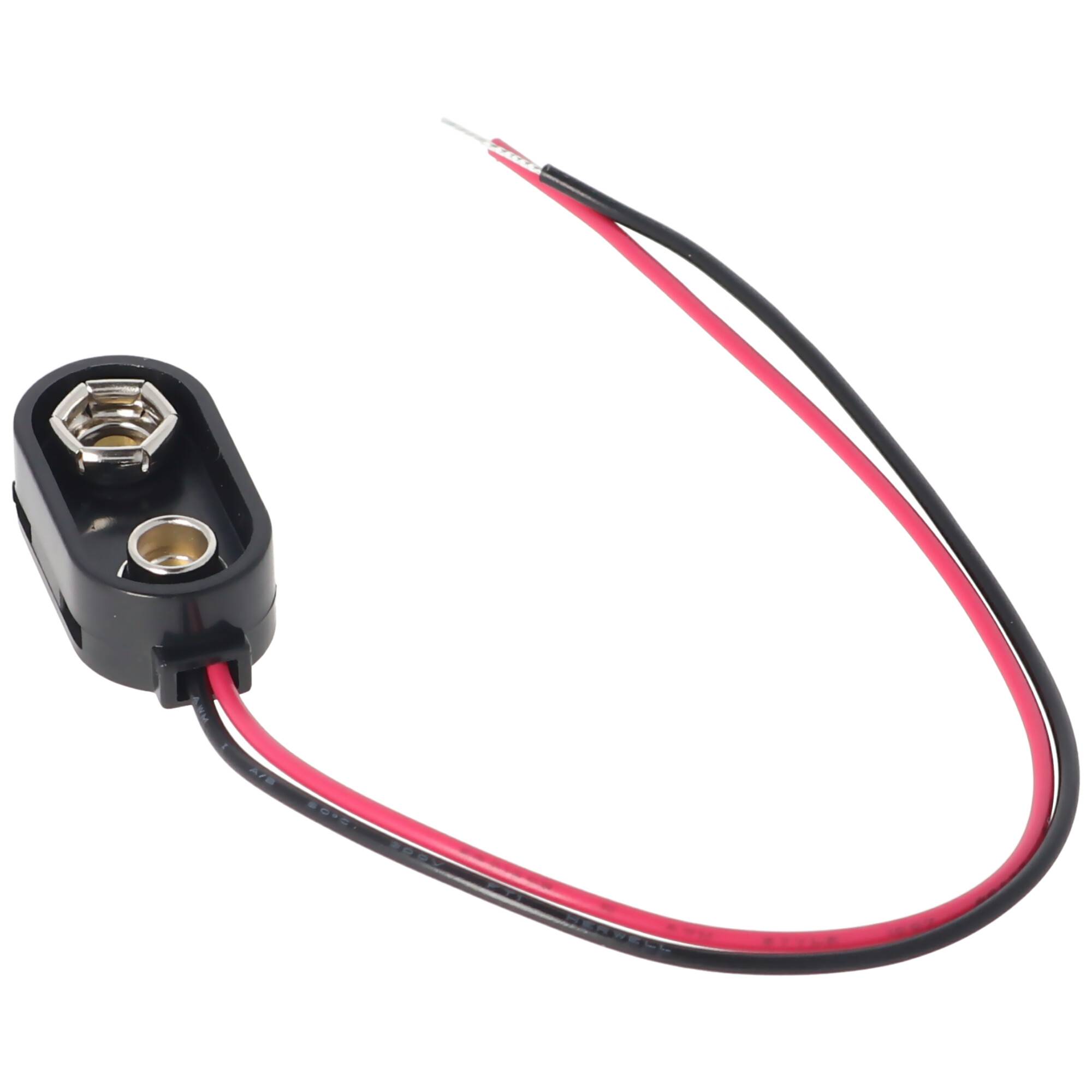 AccuCell Batterieclip für 9 V Block I-Form