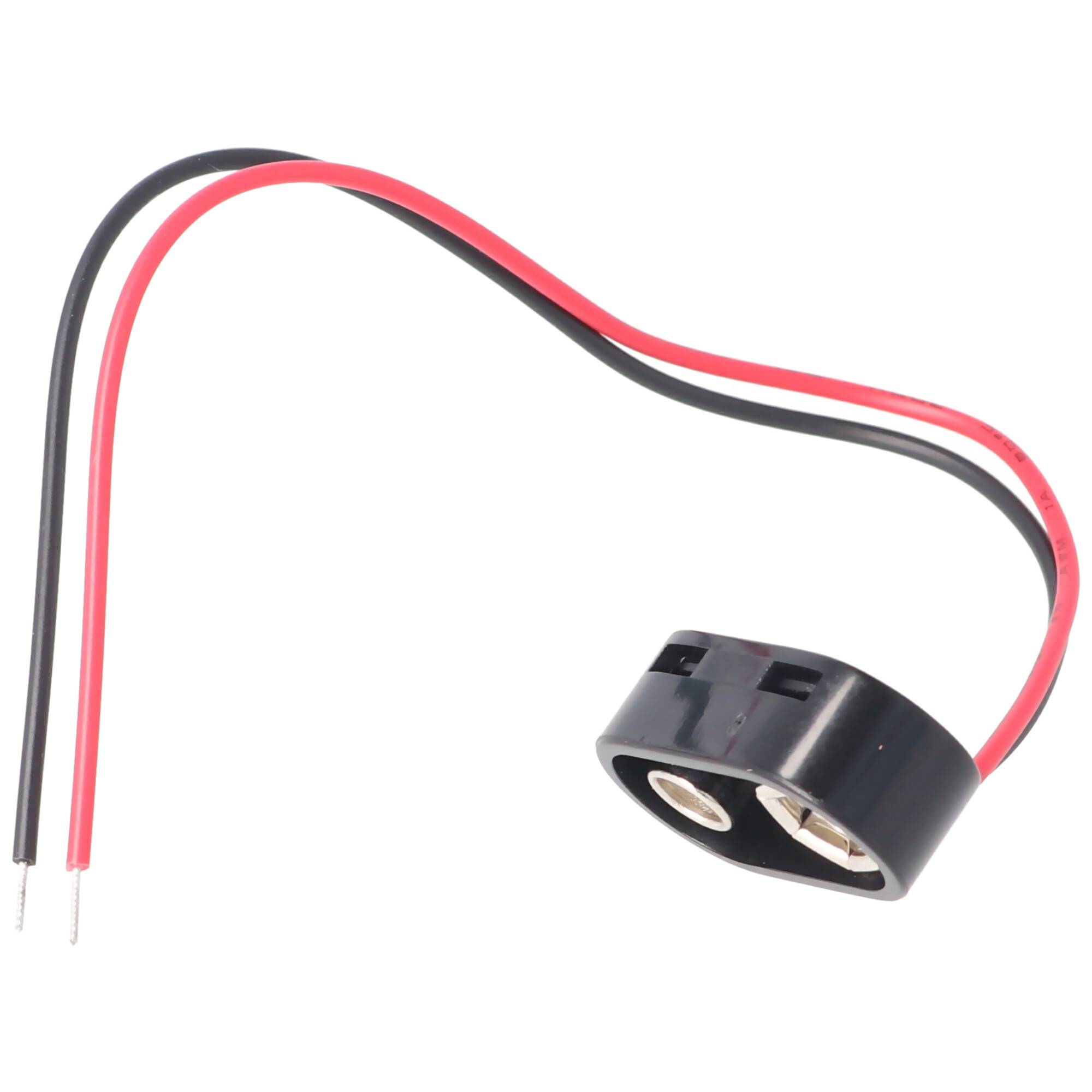 AccuCell Batterieclip für 9 V Block T-Form High Quality