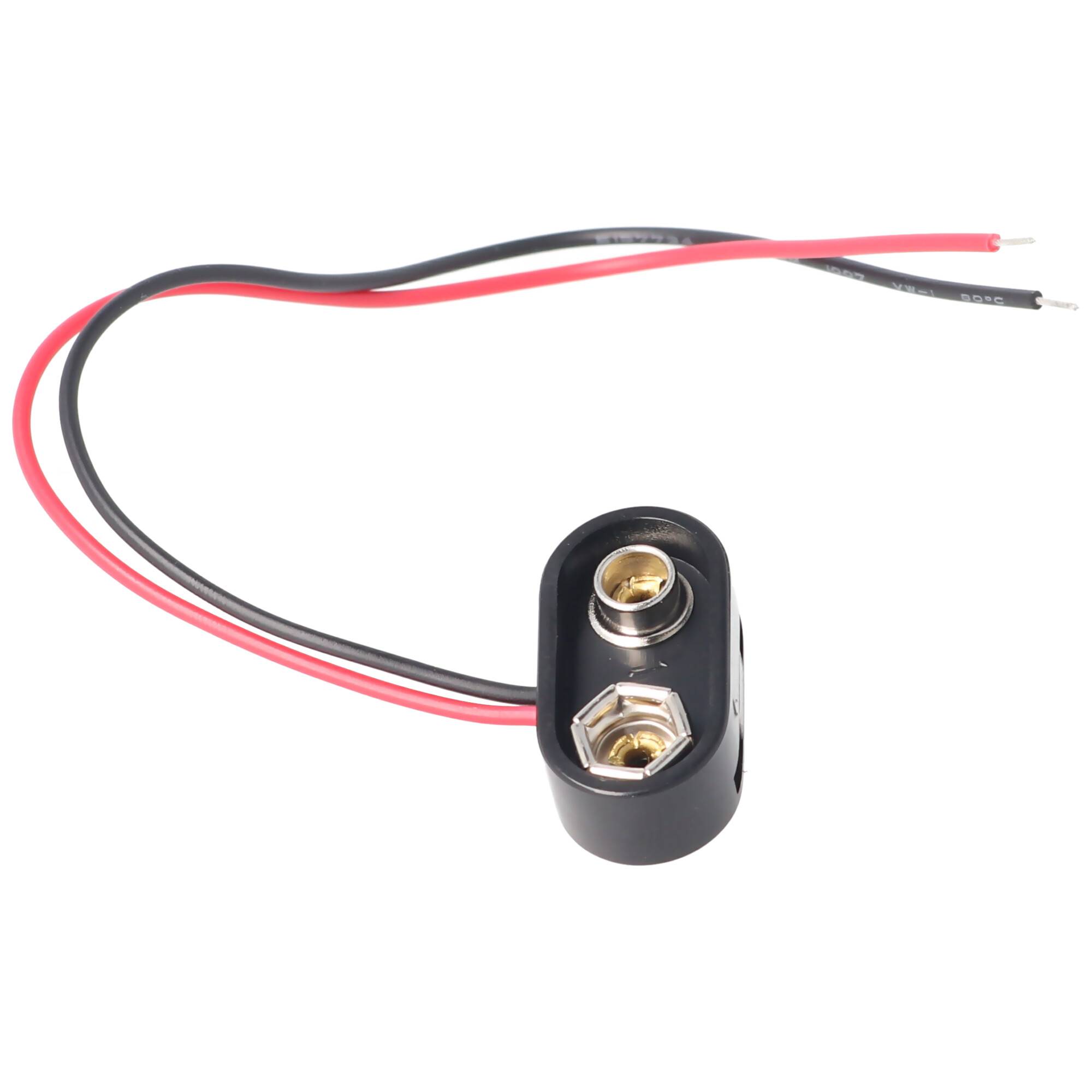 AccuCell Batterieclip für 9 V Block T-Form High Quality