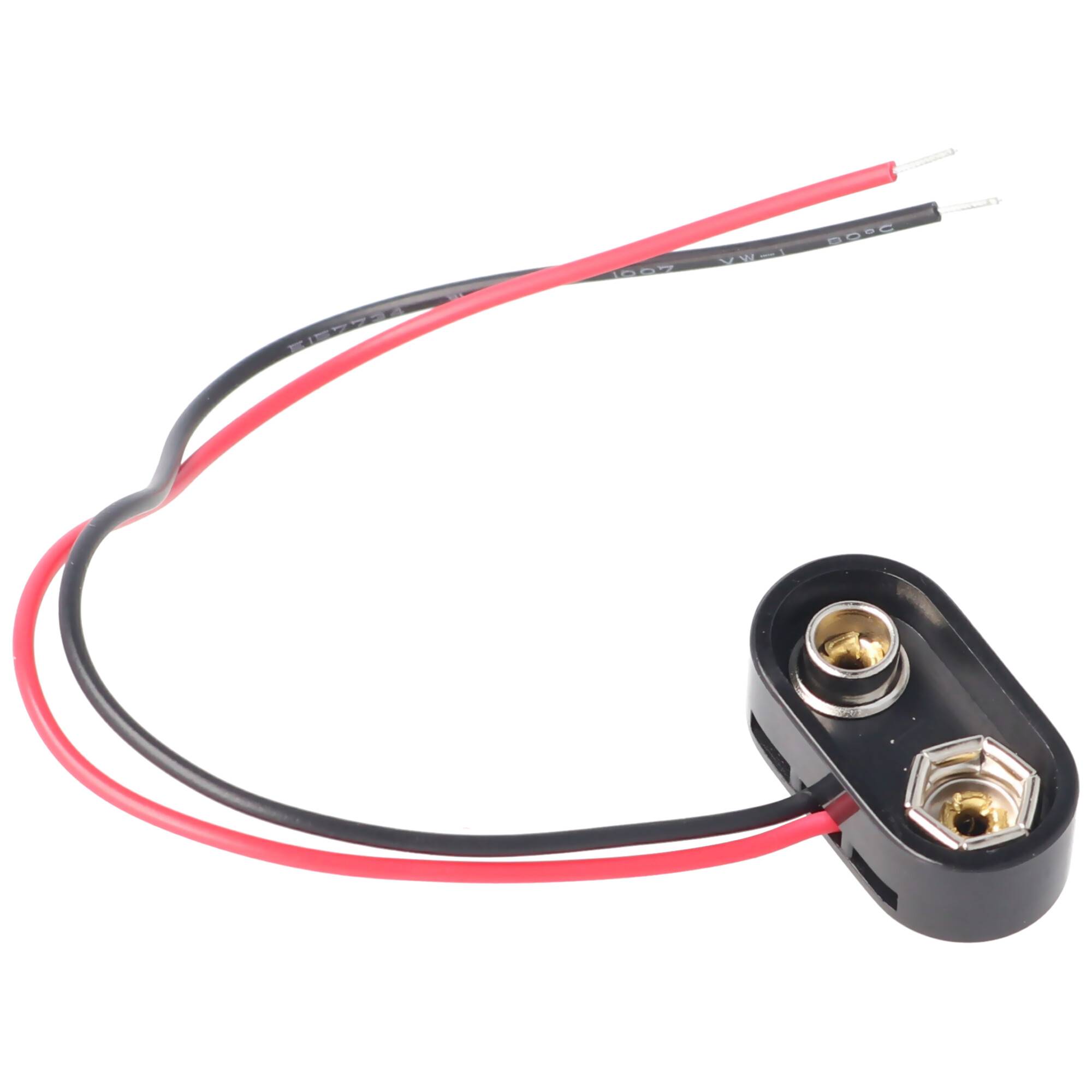 AccuCell Batterieclip für 9 V Block T-Form High Quality