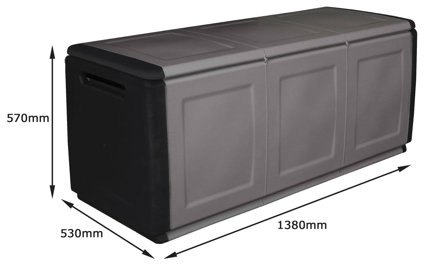 Kissenbox VDP CB3/N Gartenbox Auflagenbox Gartentruhe Mehrzwecktruhe 330 Liter