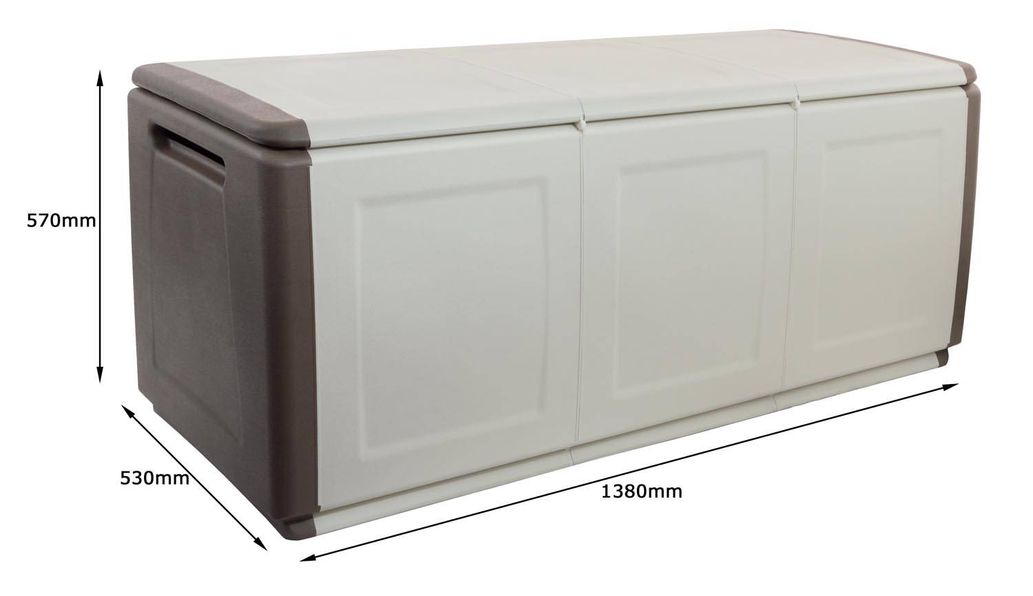 Kissenbox VDP CB3/T Gartenbox Auflagenbox Gartentruhe Mehrzwecktruhe 330 Liter
