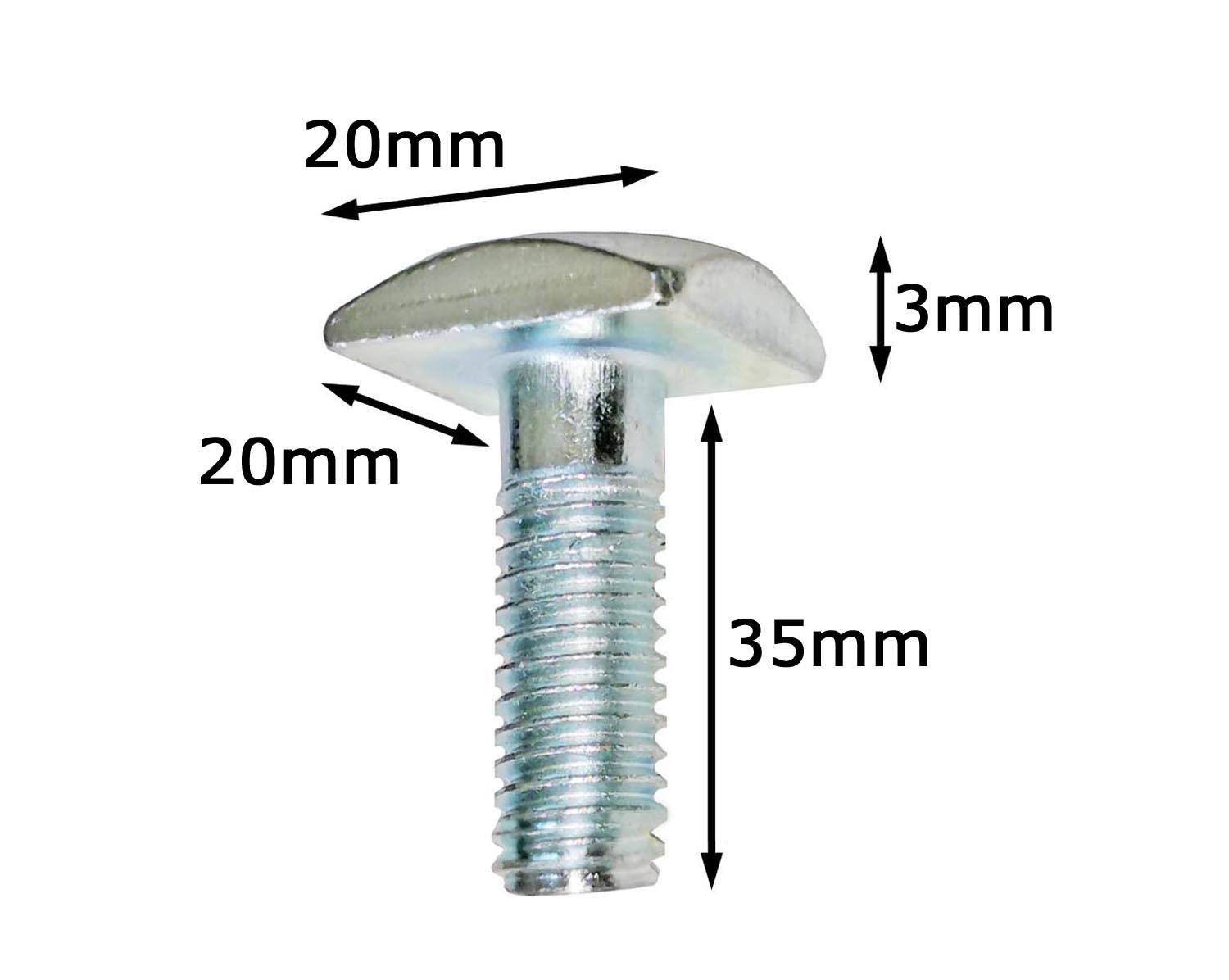 4 Nutsteine M6x35mm Dachträger Relingträger T-Nut Adapter Nutensteine 20x20mm