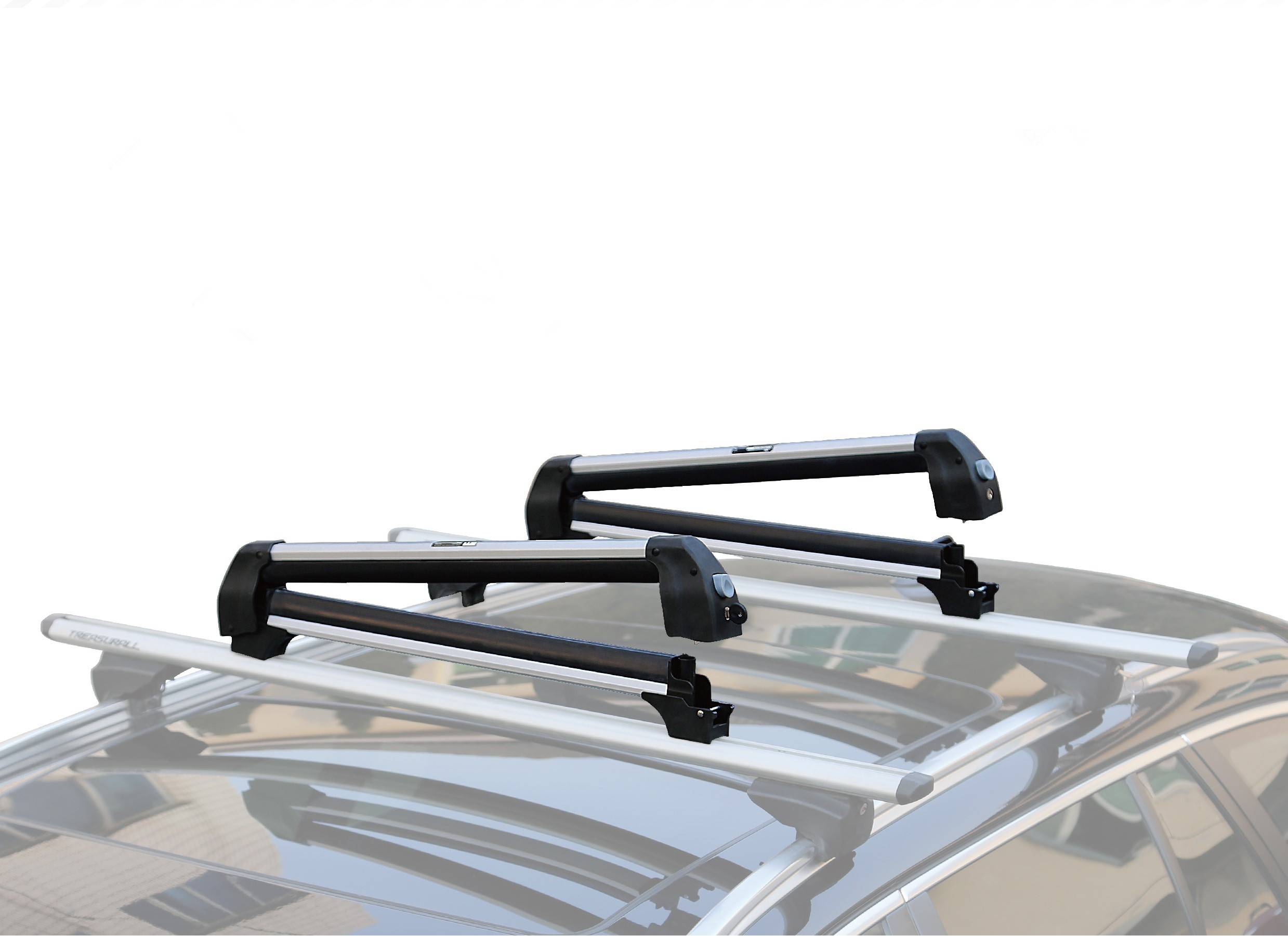 Skiträger VDP-S4 4 Paar Ski + Relingträger CRV120A kompatibel mit für Toyota Picnic ab 96