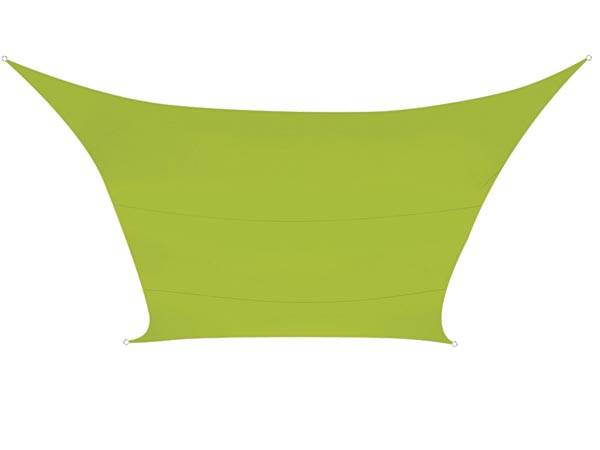 Perel Sonnensegel, wasserabweisend, 2 x 3 m, 160 g/m², Polyester, Rechteck, Limonengrün