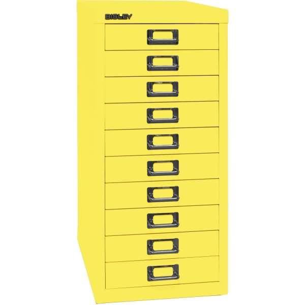 Bisley MultiDrawer™, 29er Serie, DIN A4, 10 Schubladen, Farbe zinkgelb