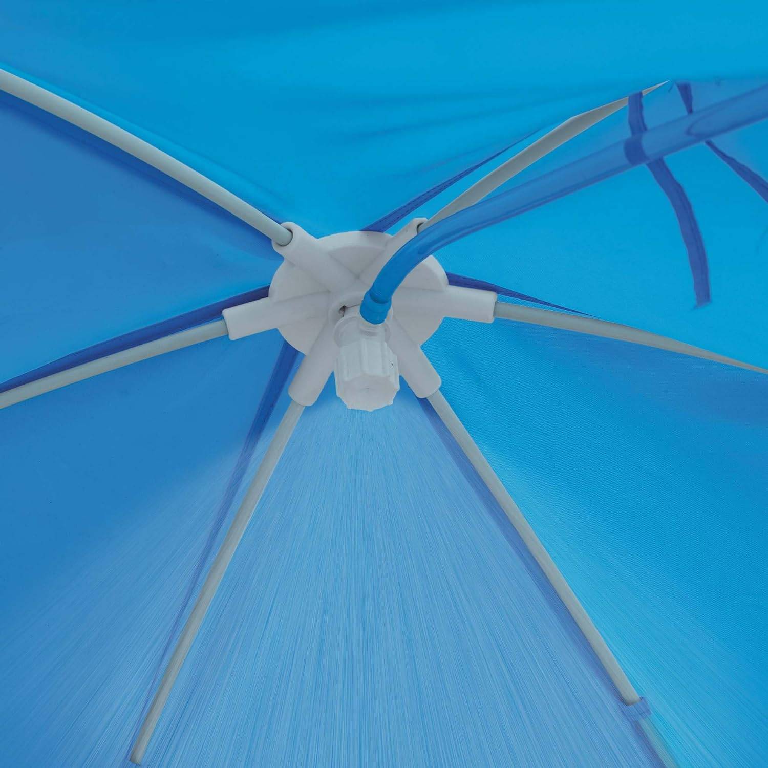 INTEX 28209NP - Metal Frame Pool mit Überdachung (183x38cm) mit Wassersprüher Kinderpool Planschbecken