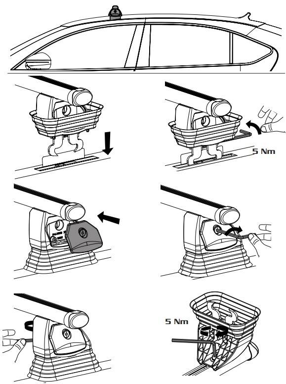 Dachbox VDPJUXT600 600 Liter abschließbar + Dachträger VDP EVO Stahl kompatibel mit für VW Polo III (6N) 3-5 Türer 1995-2001