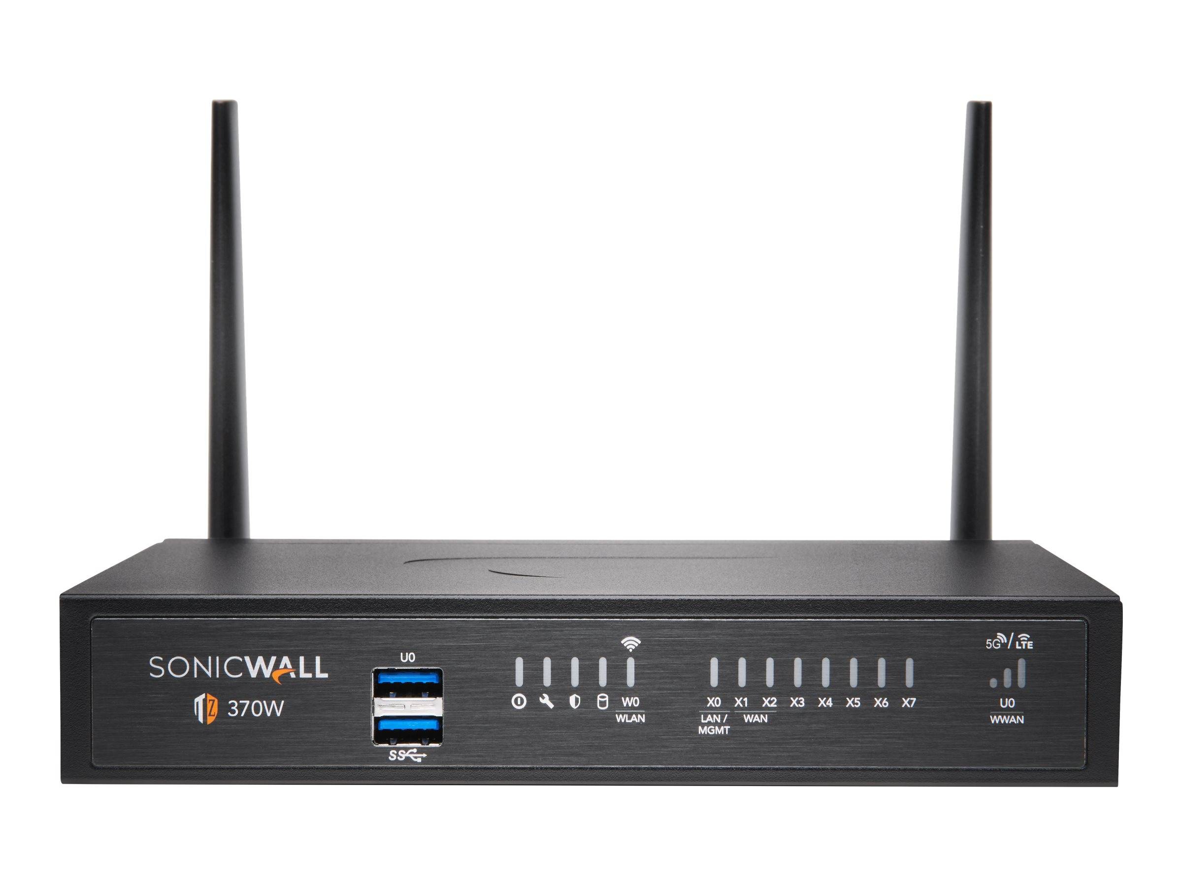 SonicWall TZ370W - Advanced Edition - Sicherheitsgerät - GigE, 802.11ac Wave 2 - Wi-Fi 5 - 2.4 GHz, 5 GHz - onicWALL Secure Upgrade Plus Programm (2