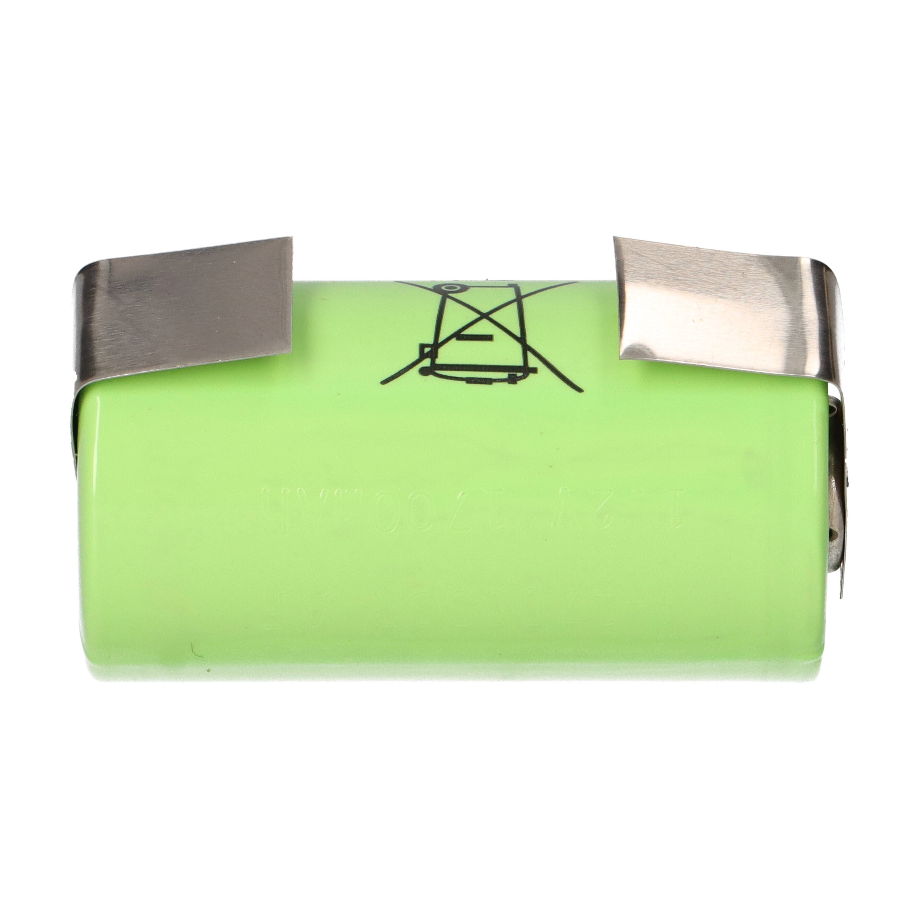 Panasonic Akku NiCd 1,2V / 1700mAh N-1700SCR SS T U-Lötfahne