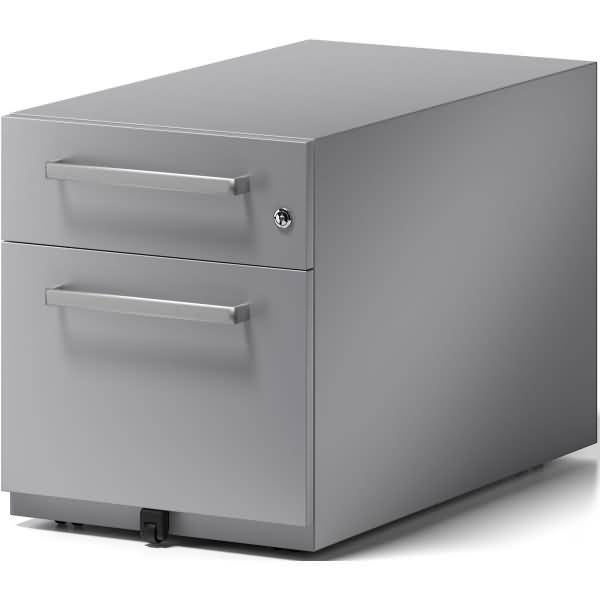 Rollcontainer Note Griff 1 Schublade 1 HR-Schublade silber
