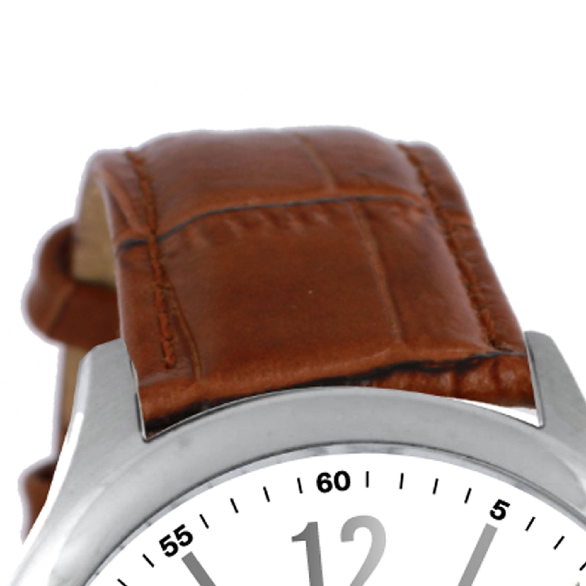 Falkenberg & Söhne Funkarmbanduhr japanisches Quarzuhrwerk Funkuhr 42 mm Edelstahl Leder 22 mm Funksignal DCF77 Herrenarmbanduhr Damenarmbanduhr