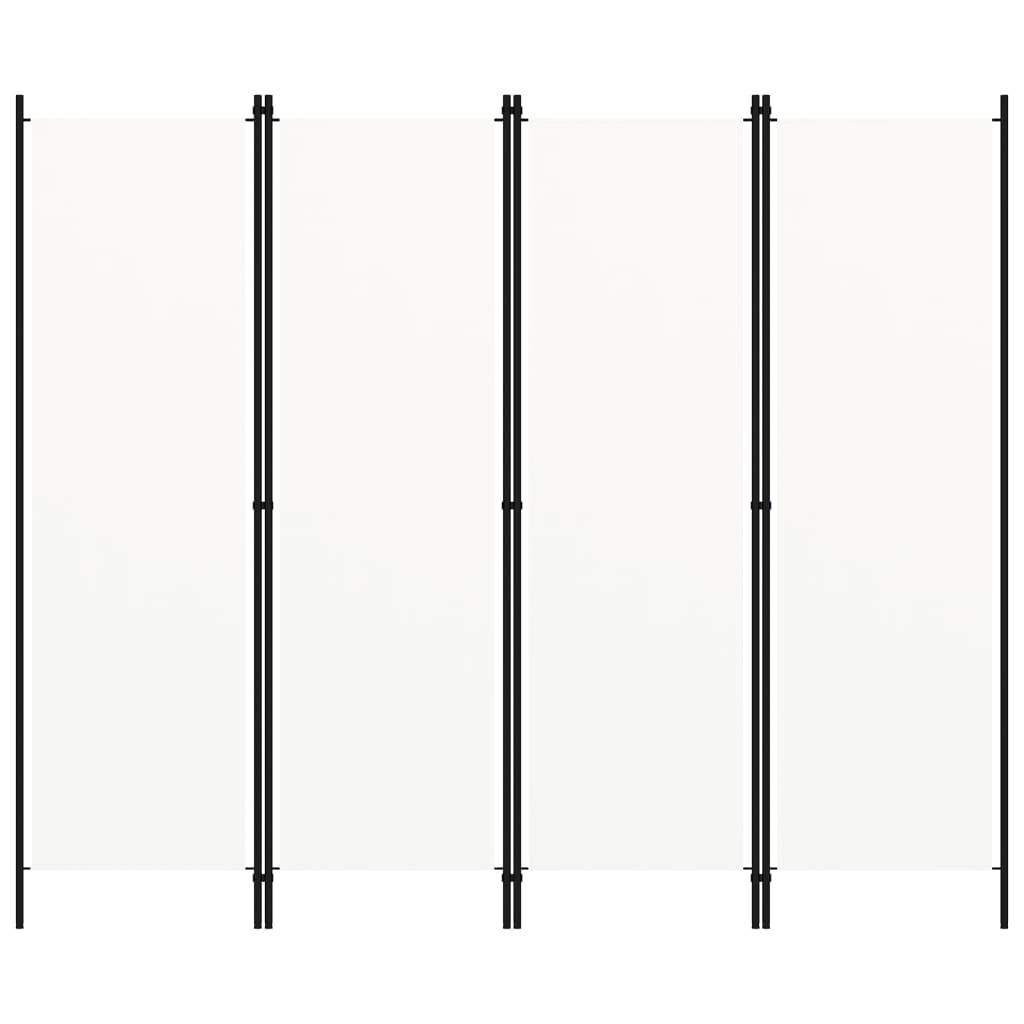 vidaXL 4-tlg. Raumteiler Weiß 200x180 cm