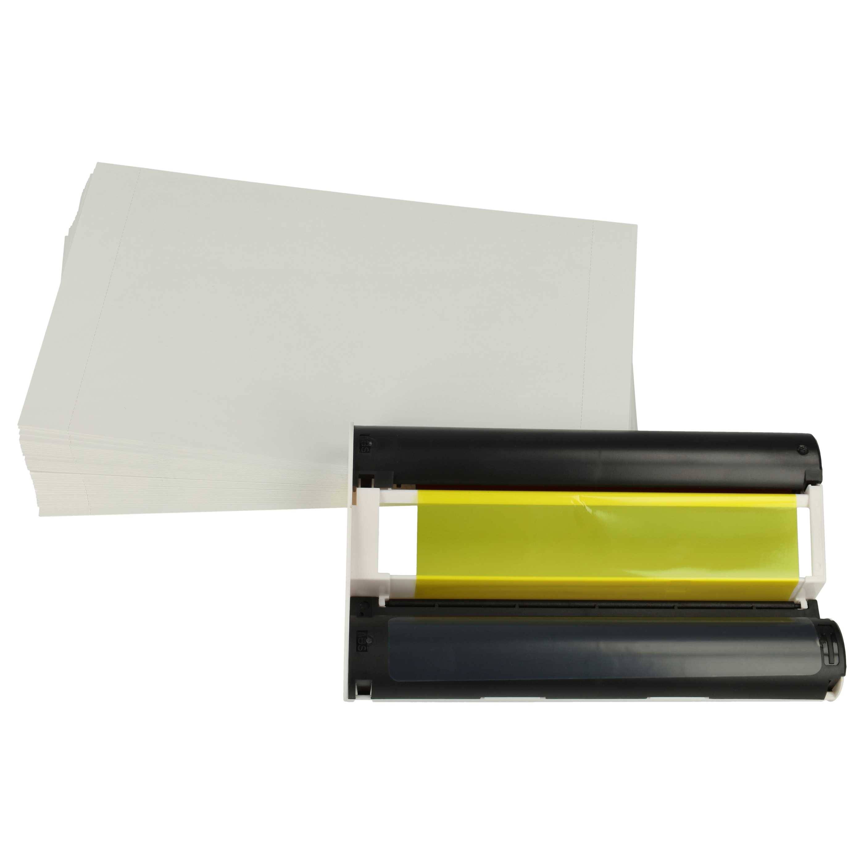 vhbw Druckerkartusche Cyan/Magenta/Yellow kompatibel mit Canon Selphy CP400, CP500, CP510, CP520, CP530, CP600, CP710, CP720, CP730 Fotodrucker