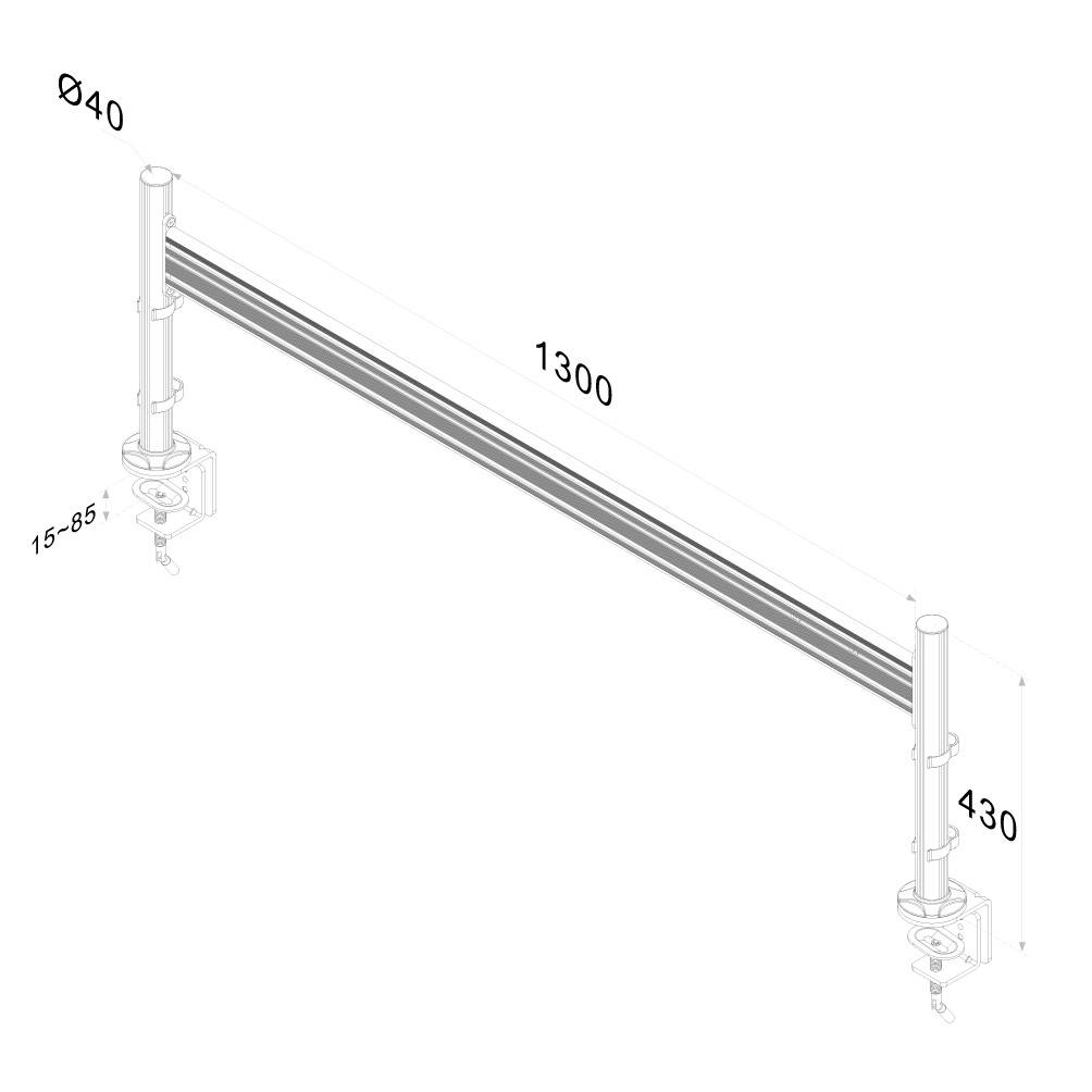 Neomounts by Newstar FPMA-DTB100 - Befestigungskit (Symbolleiste)