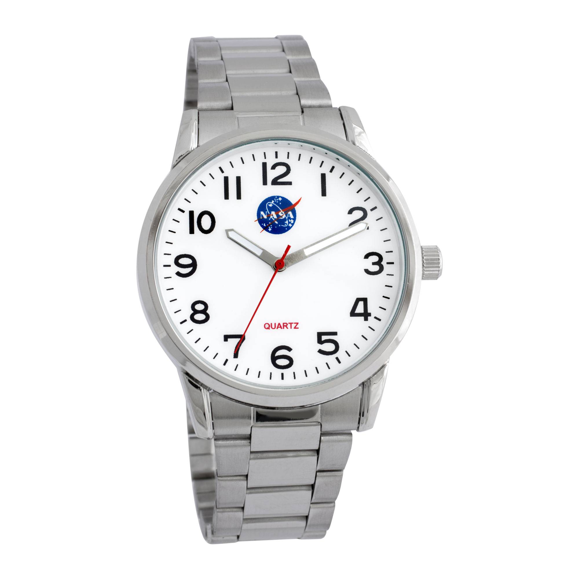 NASA Herrenarmbanduhr mit Edelstahlarmband Astronaut Weltall Quarzuhr 40 mm Japanisches Quarzuhrwerk - 2-MV1422-2