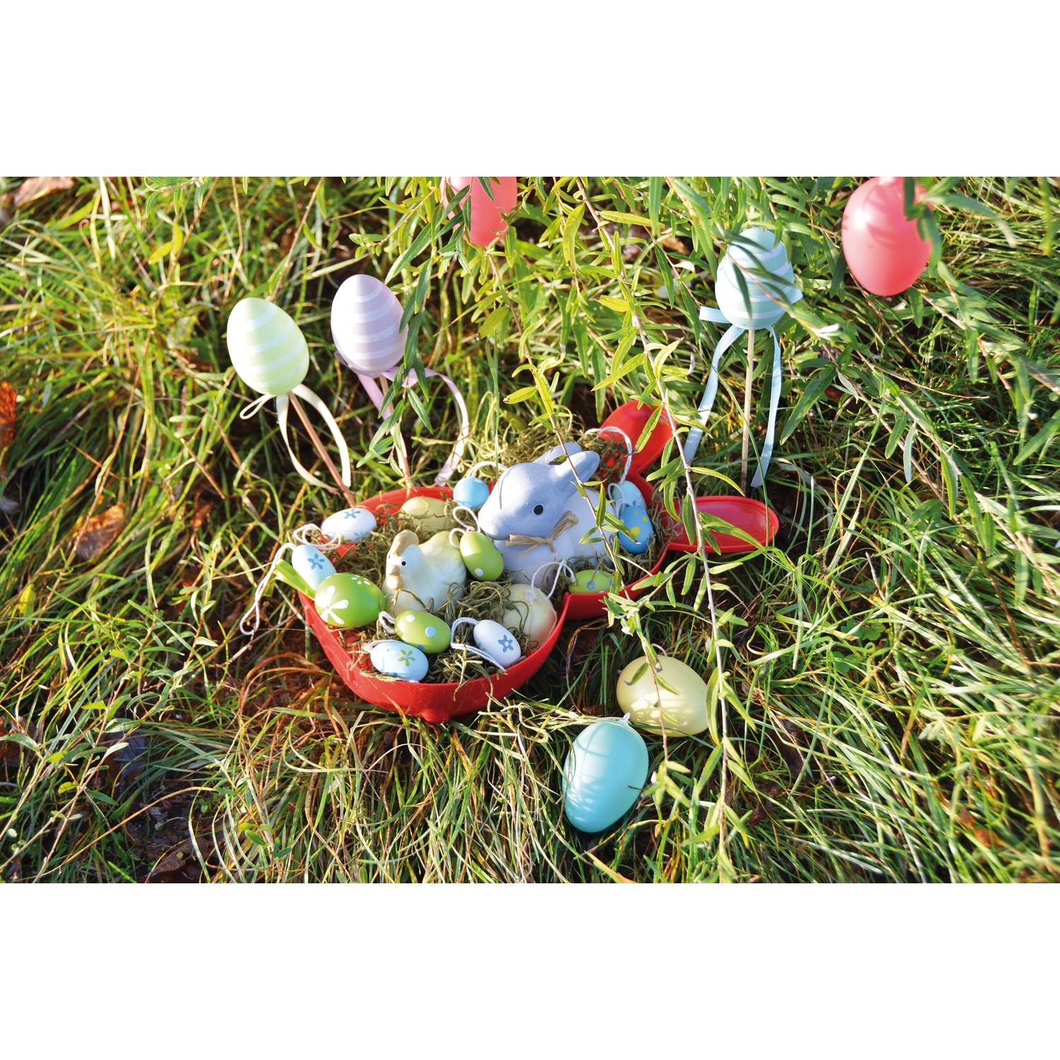EDUPLAY 130283 Osternest / Sandform Hase, 15 x 25,5 x 7,5 cm, mehrfarbig, 12-teilig (1 Set)