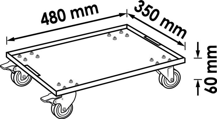 Rollbrett, V4700-R, f.Multibox, max.Belastung 200kg