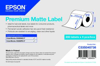 Epson Premium - Glatt matt - permanenter Acrylklebstoff - hochweiß - A4 (210 x 297 mm)