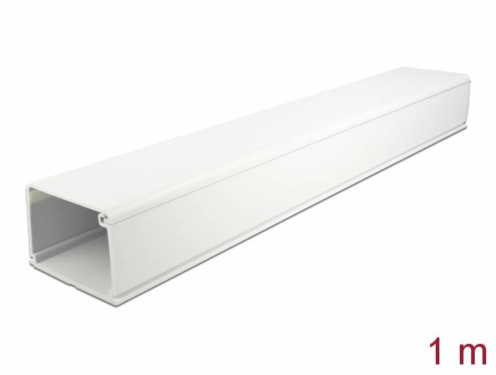 Delock - Kabelkanal mit Abdeckung - 1 m - weiß