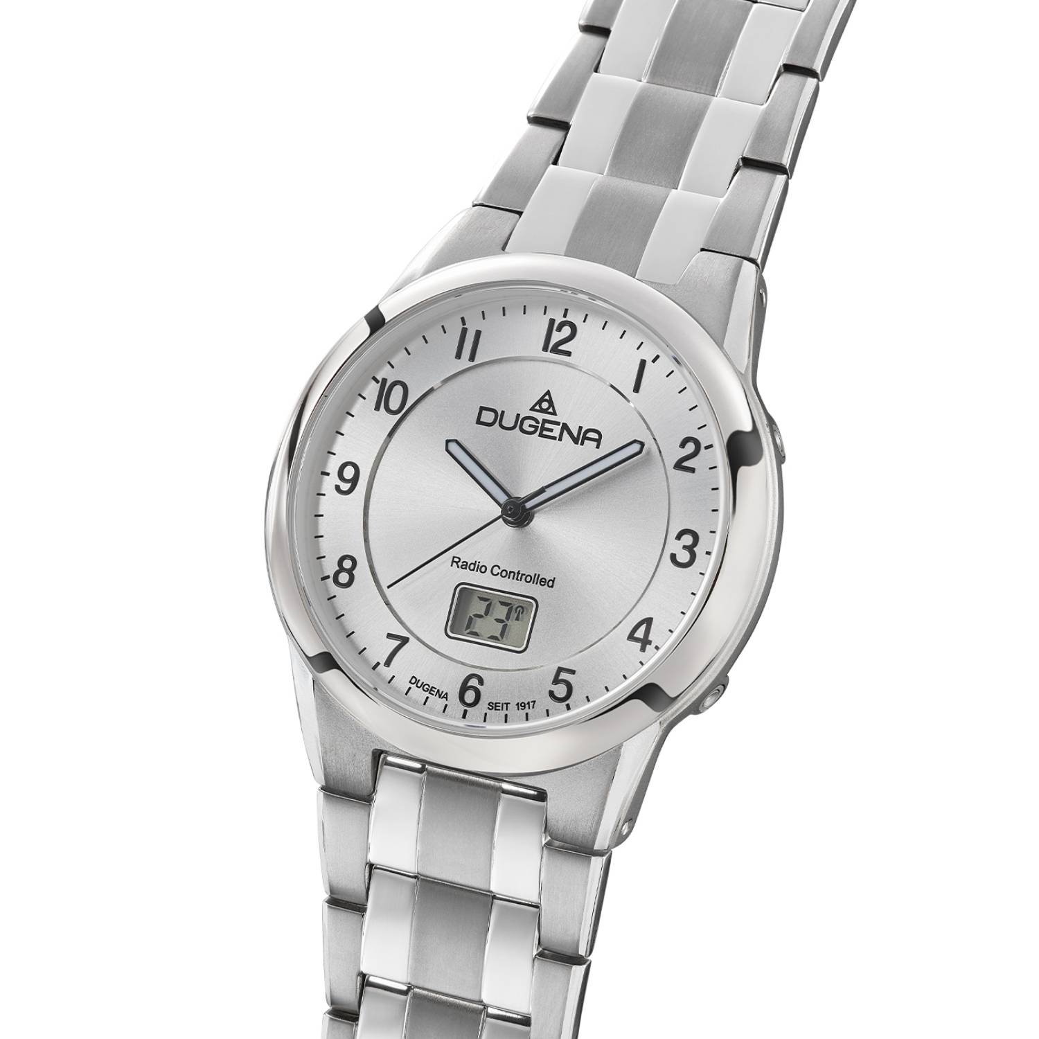 Dugena Gent Funk 4461127, für Herren, Titan, Mineralglas, wasserdicht, 5 bar