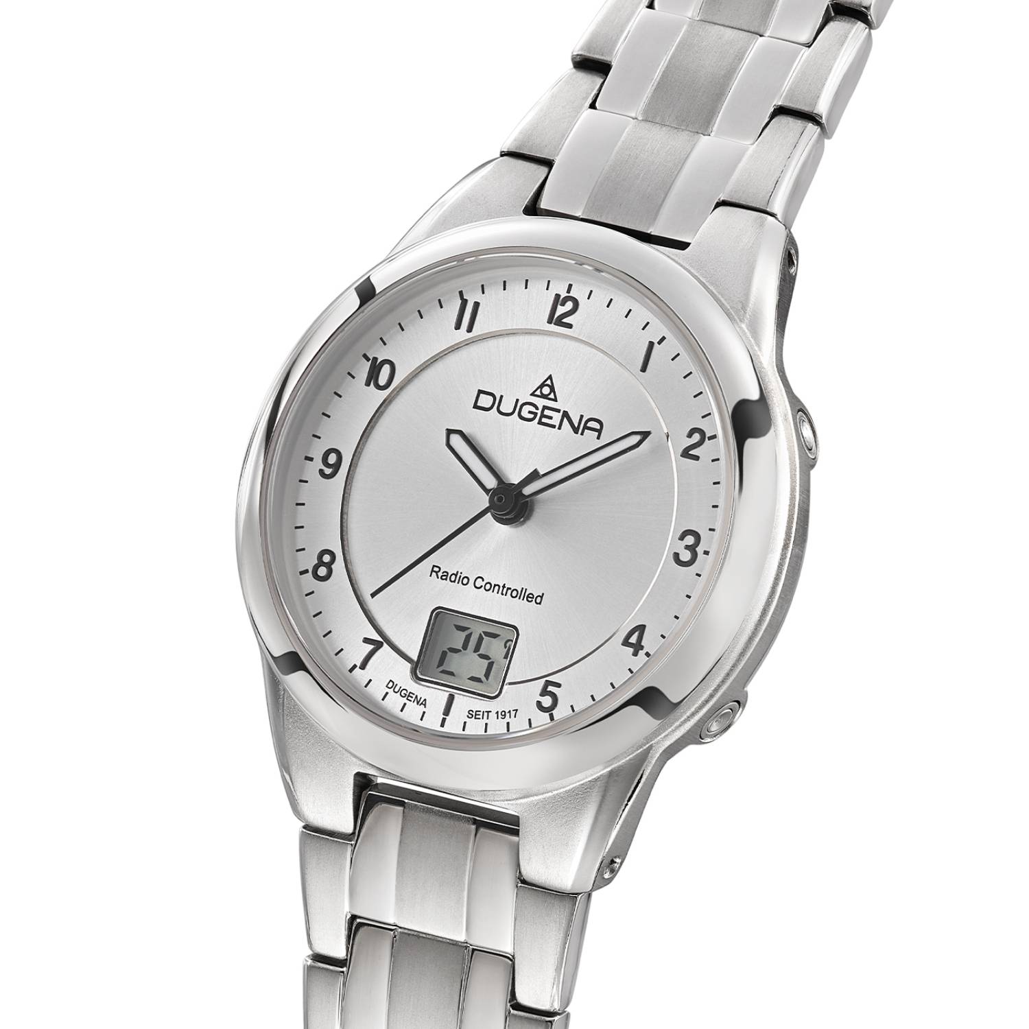 Dugena Gent Funk 4461126, für Damen, Titan, Mineralglas wasserdicht, 5 bar