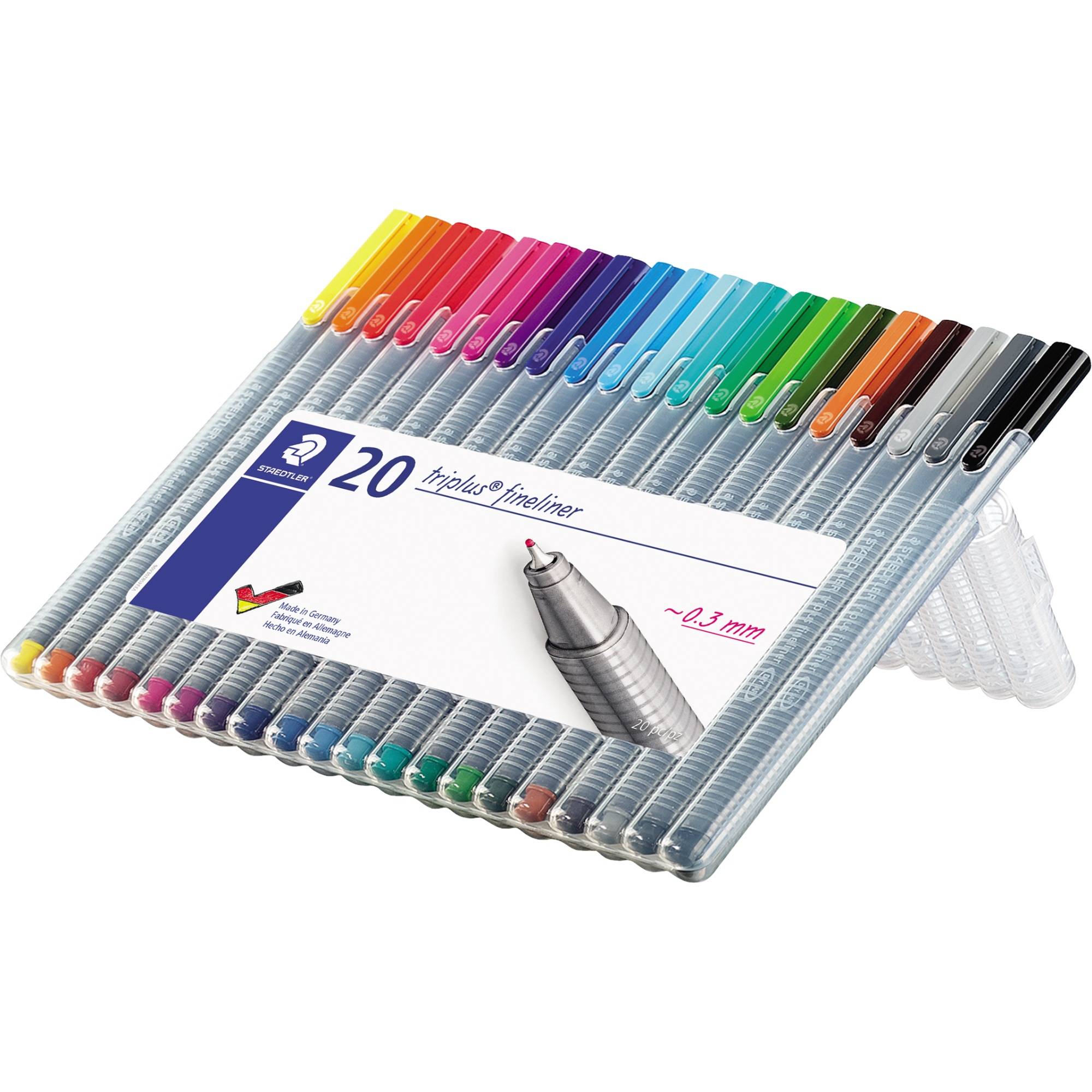STAEDTLER Fineliner triplus 334 SB20 0,3mm sort. 20 St./Pack.
