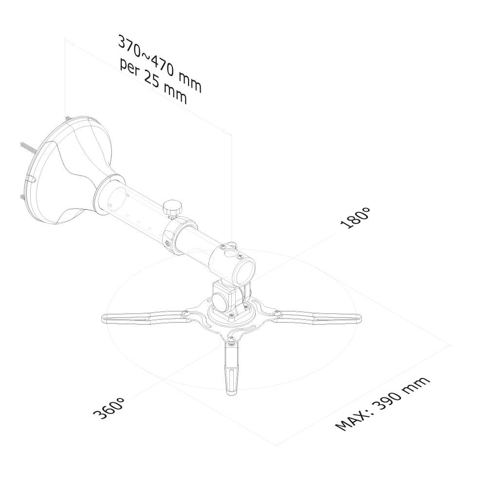 NewStar BEAMER-W050 - Klammer für Projektor (full-motion)